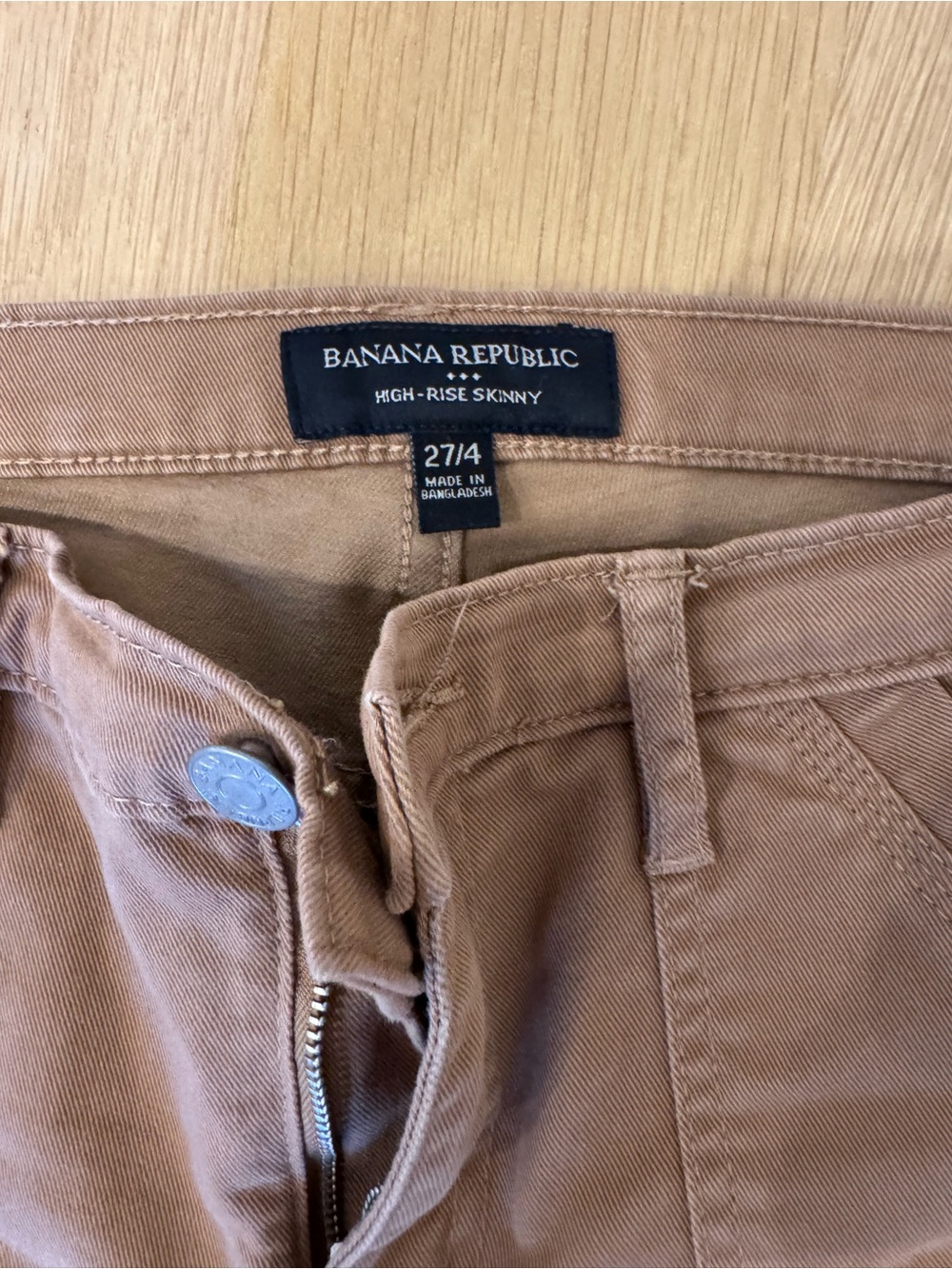 Banana Republic high rise Skinny Cargo Jeans - Brown size 27/4 - Picture 2 of 4